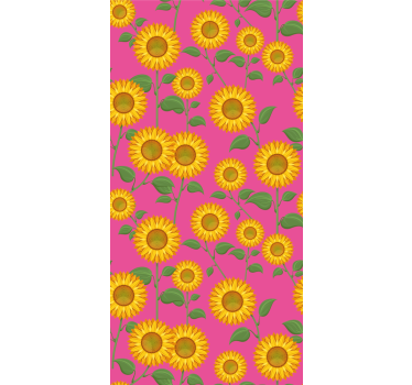 Livlig solrosdisplay Tapet blommor - Tenstickers