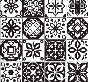 Arabesque - svartvit tapet - Tenstickers