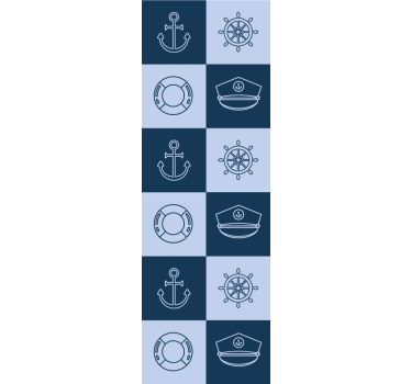 Marina symboler plattor kök tema tapeter - Tenstickers