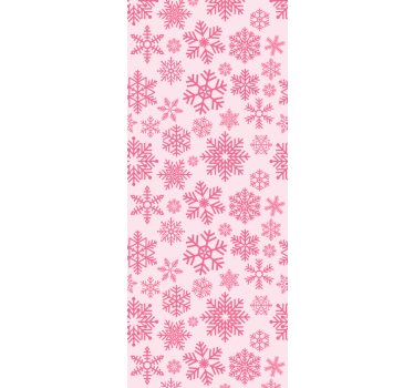 Rosa snöflinga mönster Tapet jul - Tenstickers