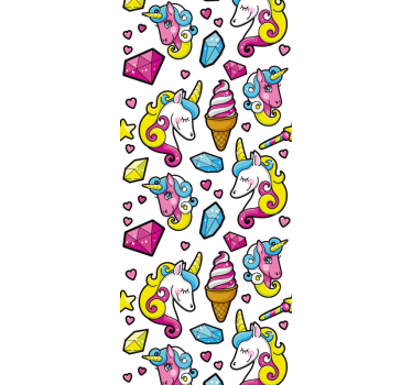 Unicorn fantasy motiv barn tapet - Tenstickers