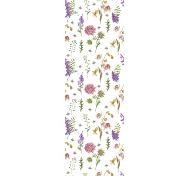 Botaniska vildblommor Tapet blommor - Tenstickers
