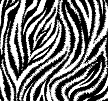 Klassisk oregelbunden svart och vit zebra lounge tapet - Tenstickers