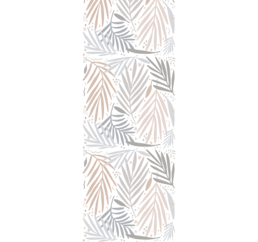 Grått och beige arrangemang Tapet blad - Tenstickers