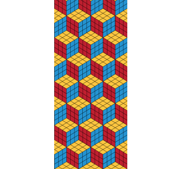 Rubik kub originalmönster retro tapeter - Tenstickers