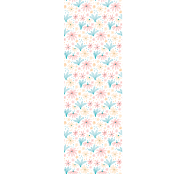 Pastell färg blommönster tonårs tapeter - Tenstickers