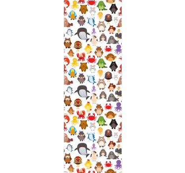 Vilda djur i färger djungeltema tapeter - Tenstickers