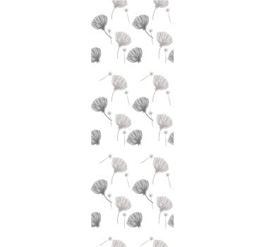 äng blommor mönster på vit tapet för sovrum - Tenstickers