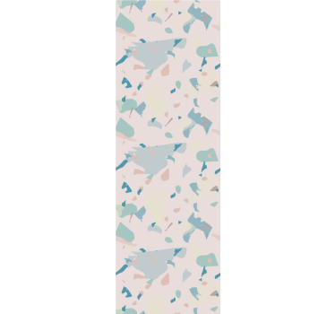 Blå och beige terrazzo abstrakt tapet - Tenstickers