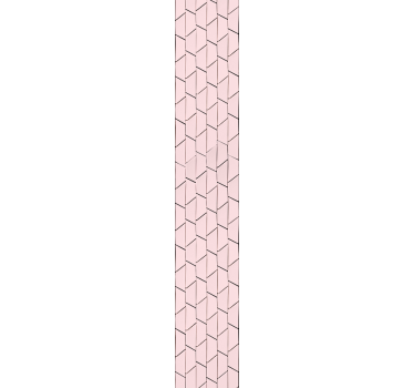 Kawaii stil rosa diagonal kakel effekt tapeter - Tenstickers