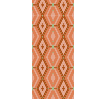 30-tals hösttoner geometriska klassiska tapetmönster - Tenstickers