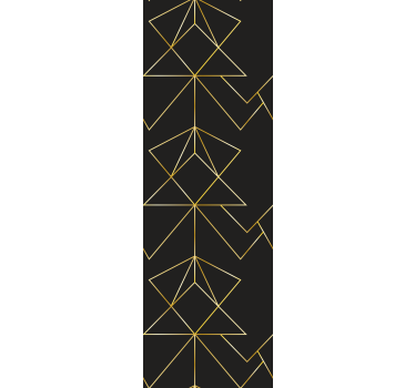 Svart och guld eleganta linjer lämnar tapeter - Tenstickers