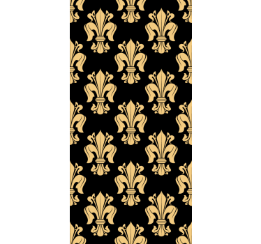 Elegant fleur-de-lis Barock tapet - Tenstickers