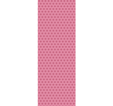 Rosa geometrisk hexagon inredning sovrum tapet - Tenstickers