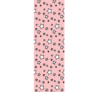 Rosa stjärnor design Bebis tapet - Tenstickers