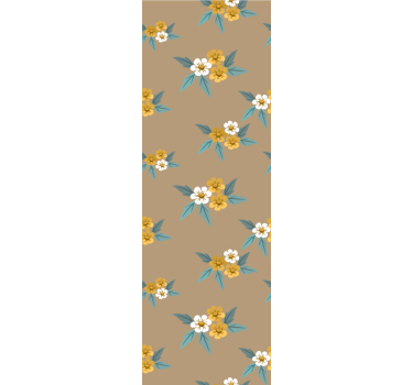 Vita och gula små blommönster barn tapeter - Tenstickers