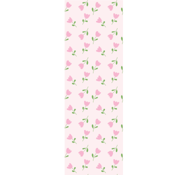 Pastellrosa söt blommönster bebis tapet - Tenstickers