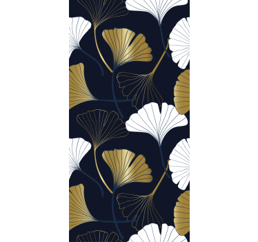 Ginkgo blad sammansättning Tapet blommig - Tenstickers