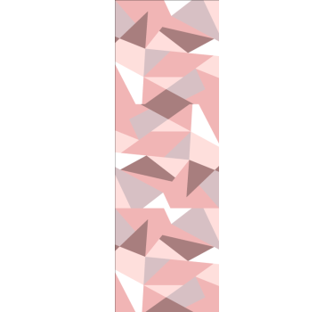 Geometrisk rosa triangel tapet - Tenstickers
