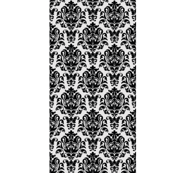 Elegant monokromt mönster Barock tapet - Tenstickers