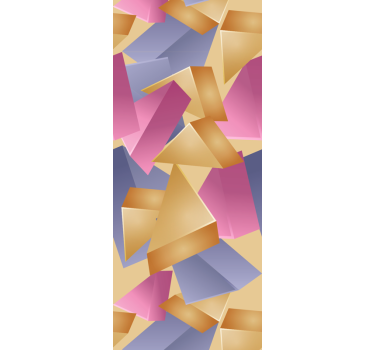 Guld pyramid geometrisk triangel tapet - Tenstickers