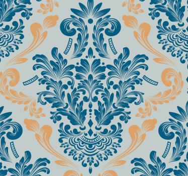Elegant blommig design Barock tapet - Tenstickers