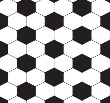 Hexagonalt fotbollsmönster Ungdom tapeter - Tenstickers