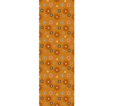 60-tals flower power retro tapet - Tenstickers