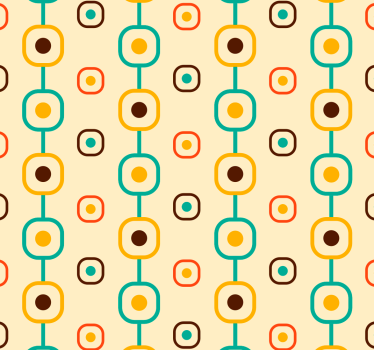 60-tals geometrisk retro tapet - Tenstickers