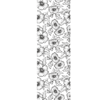 Malva blommönster tapeter - Tenstickers