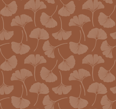 Ginkgo blad terracotta tapet - Tenstickers