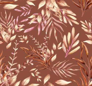 Tropiska växter terracotta tapet - Tenstickers