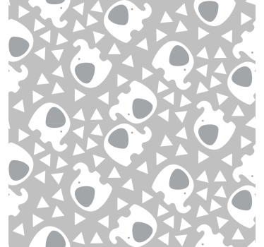 Elefant med trianglar Bebis tapet - Tenstickers