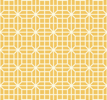 Geometriska mönster Gula tapet - Tenstickers