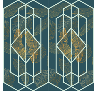 Tropisk design geometriska tapeter - Tenstickers