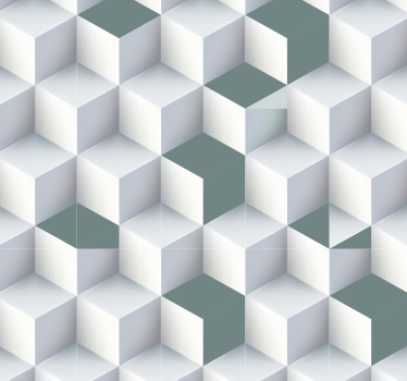 Geometrisk kubillusion tapet geometriska former - Tenstickers