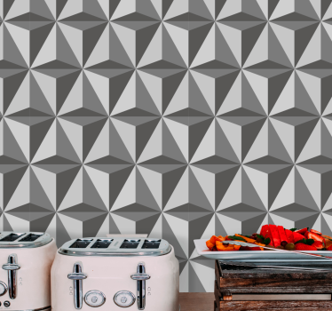 3d grå trianglar Tapet texturer och mönster - Tenstickers