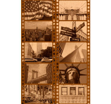 New york sepia film tapeter - Tenstickers