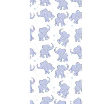 Barn tapet liten elefant och bubles - Tenstickers