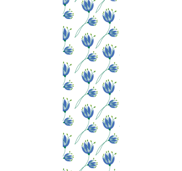 Enkla blå tulpaner natur tapeter - Tenstickers
