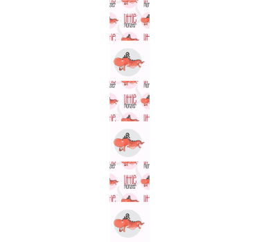 Kantstil tapet med söta drakar cool djur tapet - Tenstickers