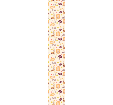 Tapet giraff med ord barn tapet - Tenstickers