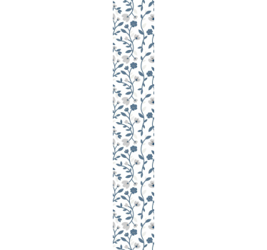 Abstrakta blommor blå och grå natur tapet - Tenstickers