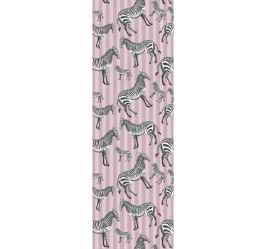 Vintage zebra illustration cool djur tapet - Tenstickers