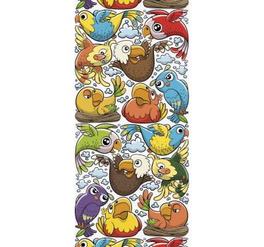 Tecknade fåglar barn tapeter - Tenstickers
