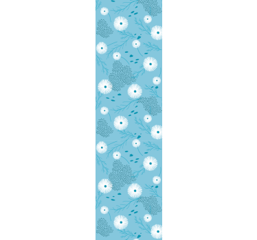 Blå vita blommor natur tapeter - Tenstickers