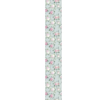 Blå och rosa blommig natur tapet - Tenstickers