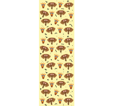 Elefanter och giraffer coola djur tapeter - Tenstickers
