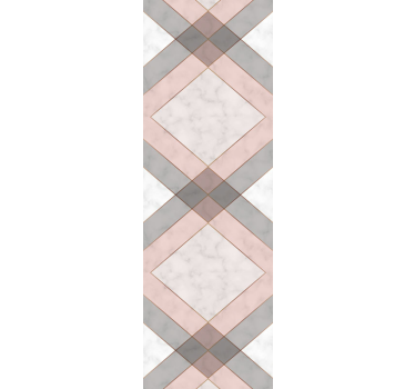 Rosa och grå marmor geometrisk triangel tapet - Tenstickers