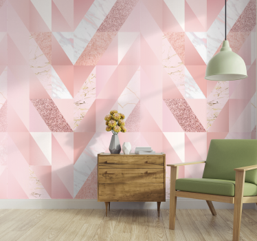 Rosa marmor tapeter - Tenstickers